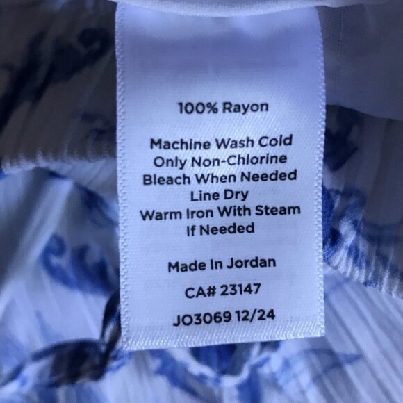 Talbots Straight Ankle Pull on Pants Ocean Flora Petite XL - Picture 10 of 10